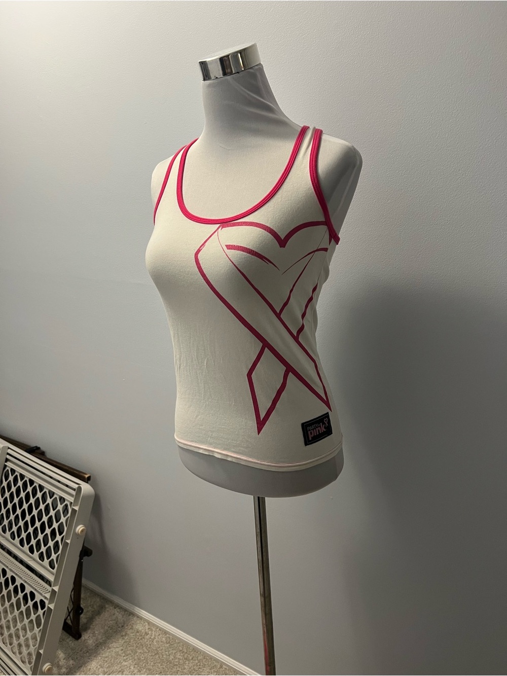 PINK Zumba White & Pink Logo Tank Top